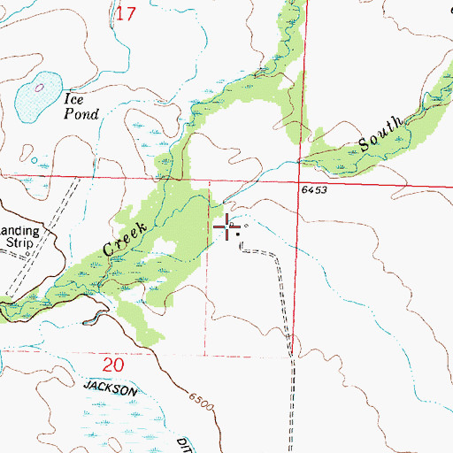 Topographic Map of Cox Ranch, MT
