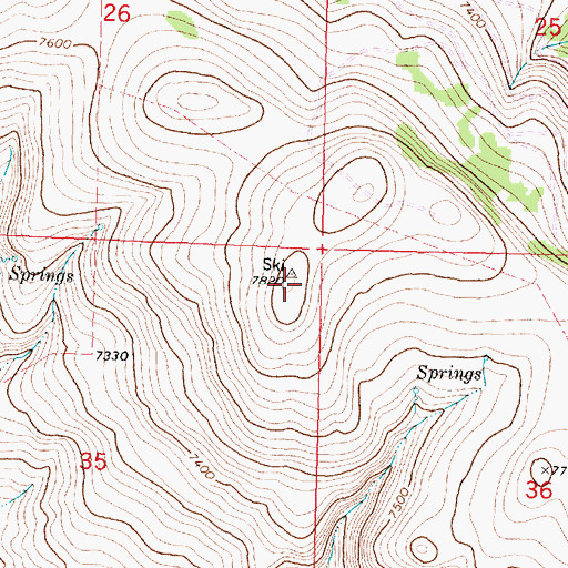 Topographic Map of Laphan Mountain, MT