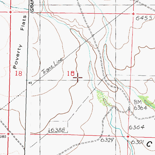 Topographic Map of Poverty Flats, MT