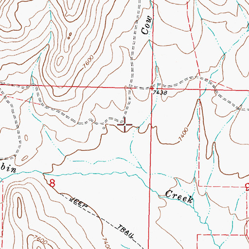 Topographic Map of Hanson Sheep Headquarters, MT