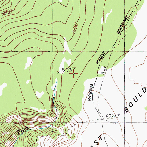 Topographic Map of Breakneck Plateau, MT