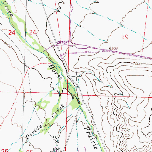 Topographic Map of Cayton Ranch, MT