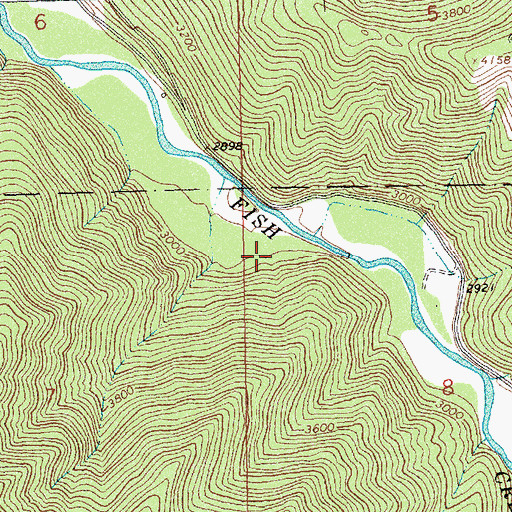 Topographic Map of Largest Pine in Montana Point of Interest, MT