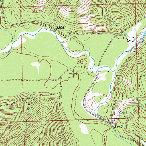 Topographic Map of Forks Recreation Site, MT