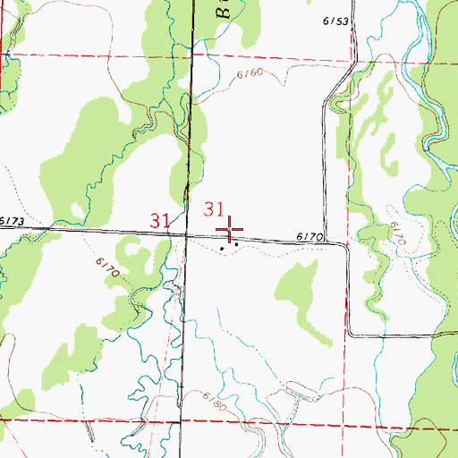 Topographic Map of D Hirshy, MT