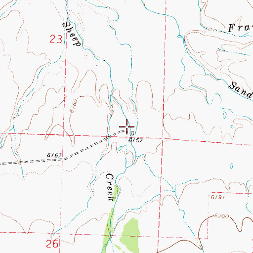 Topographic Map of Francis Ranch, MT