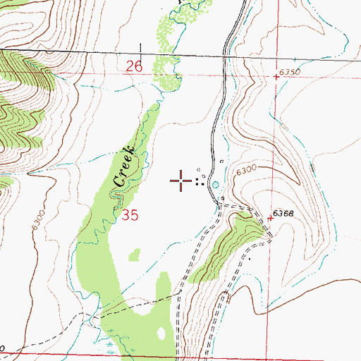 Topographic Map of Ruby Ranch, MT