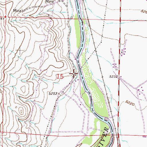 Topographic Map of Maiden Rock Campground, MT