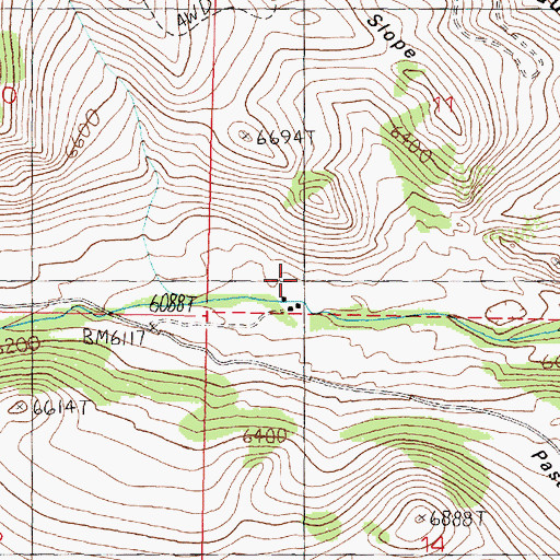 Topographic Map of Joyce Ranch, MT