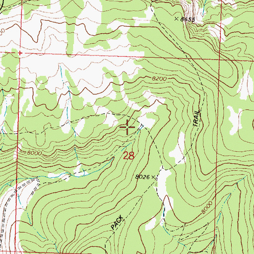 Topographic Map of Bender Forest Service Facility, MT