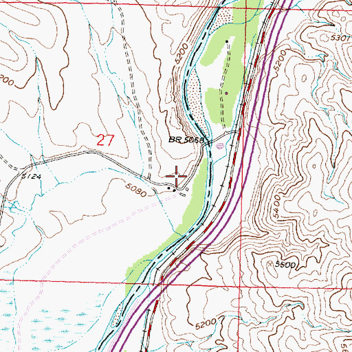 Topographic Map of Brownes Bridge Fishing Access, MT