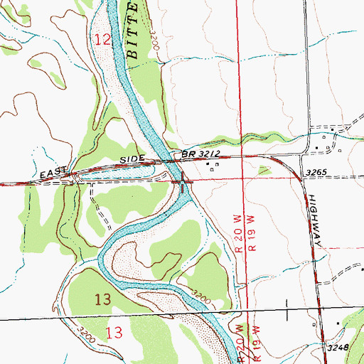 Topographic Map of Florence Bridge, MT