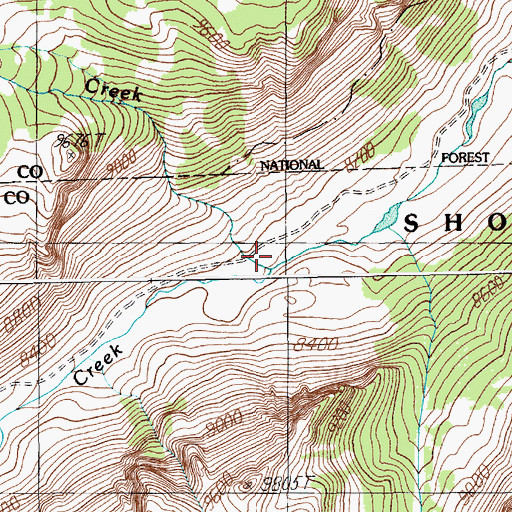 Topographic Map of Laduala Creek, WY