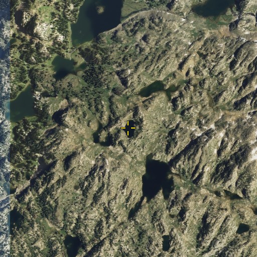 Aerial/Satellite Image of Heart Lake, MT