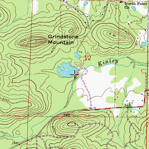 Topographic Map of Baldwin Lake Dam, AR