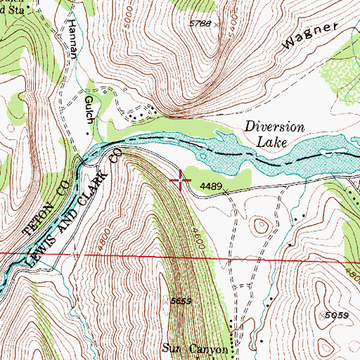 Topographic Map of Home Gulch Campground, MT