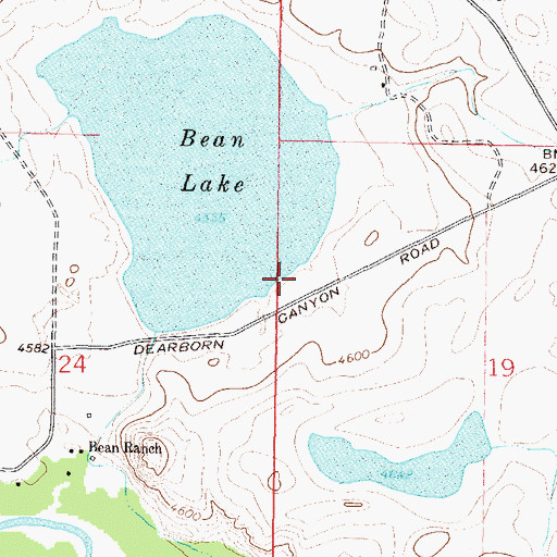 Topographic Map of Bean Lake Campground, MT