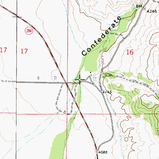 Topographic Map of Barker, MT