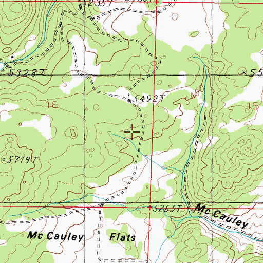 Topographic Map of McCauley Flats, MT