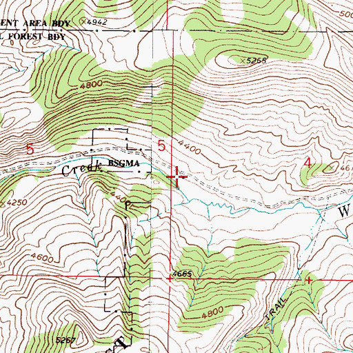 Topographic Map of Old Ives Place, MT