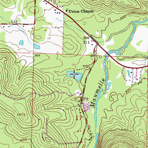 Topographic Map of Dougan Lake, AR