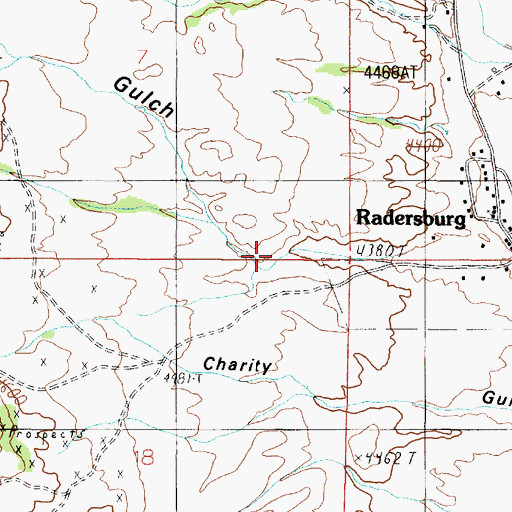 Topographic Map of Uncle Johnnys Gulch, MT