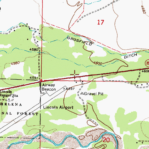 Topographic Map of Blackfoot Mill, MT