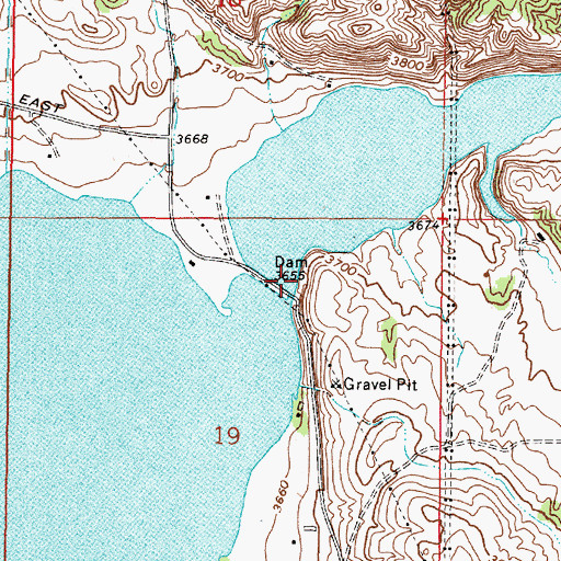 Topographic Map of Causeway Fishing Access, MT
