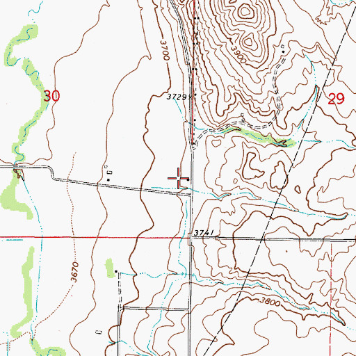 Topographic Map of Harmony School (historical), MT