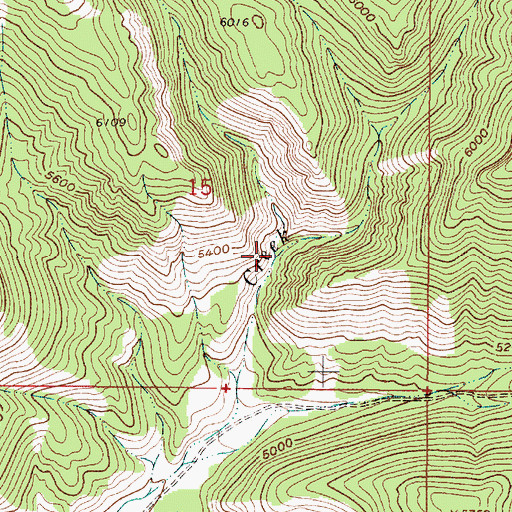 Topographic Map of Slaughter Pen Gulch, MT