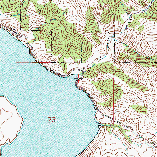 Topographic Map of Log Gulch Campground, MT