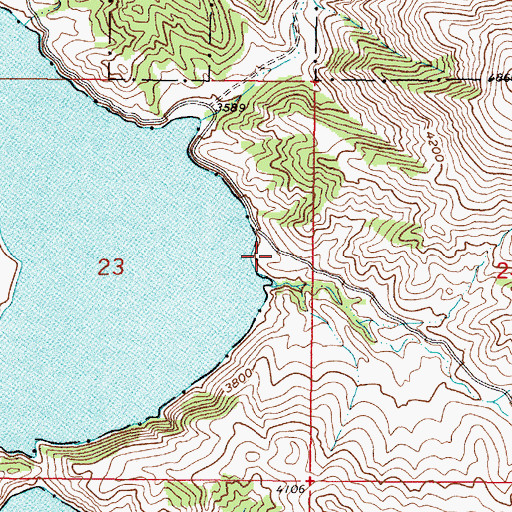 Topographic Map of Departure Point Campground, MT