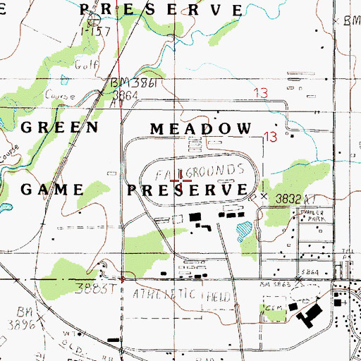 Topographic Map of Lewis and Clark County Fairgrounds, MT