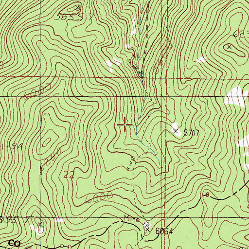 Topographic Map of Brooklyn Bridge Mine, MT