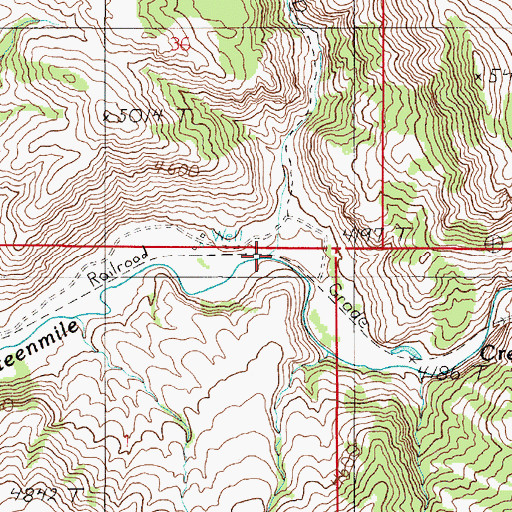 Topographic Map of Bean Canyon, MT