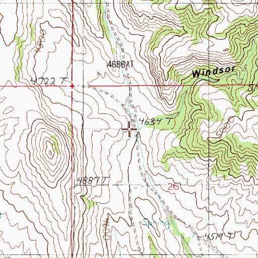 Topographic Map of Windsor Gulch, MT
