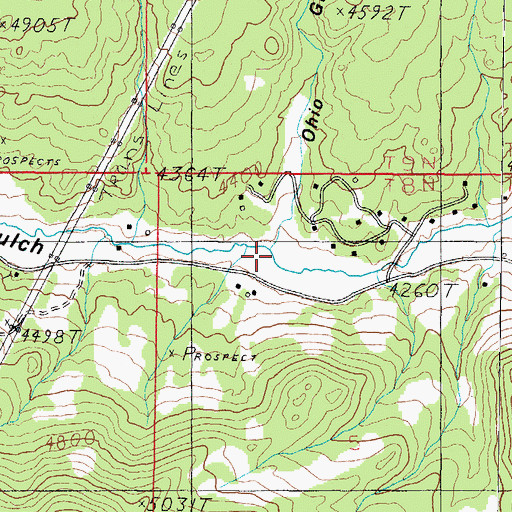 Topographic Map of Ohio Gulch, MT