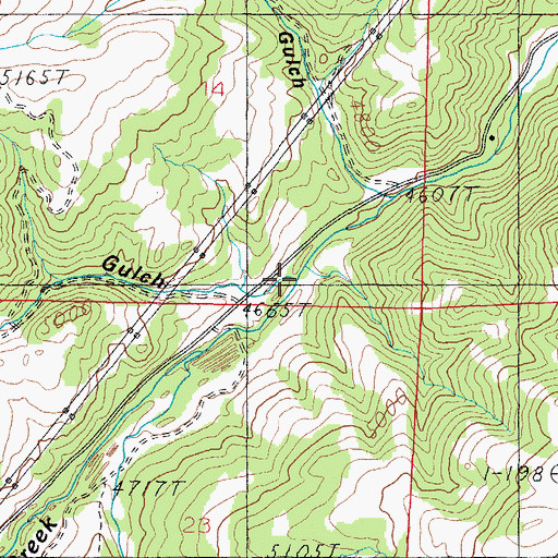 Topographic Map of McCauley Gulch, MT