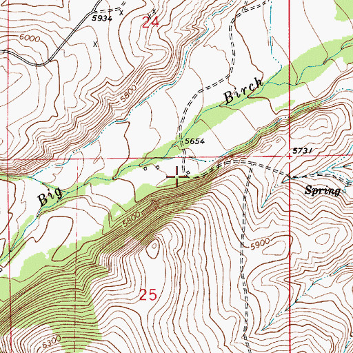 Topographic Map of Buckingham, MT