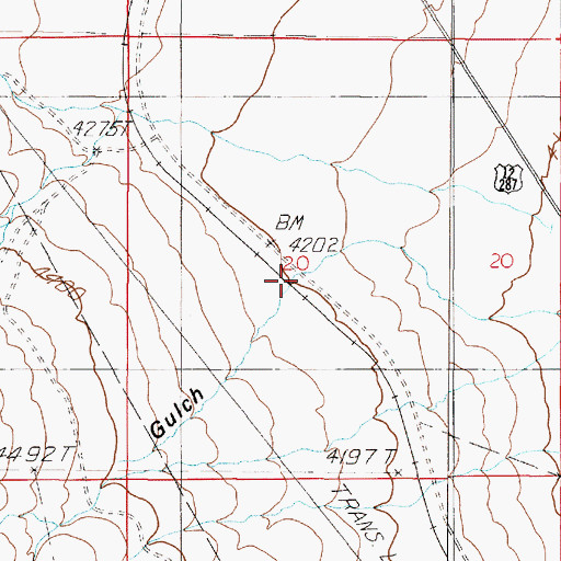 Topographic Map of Kelly Spring Gulch, MT