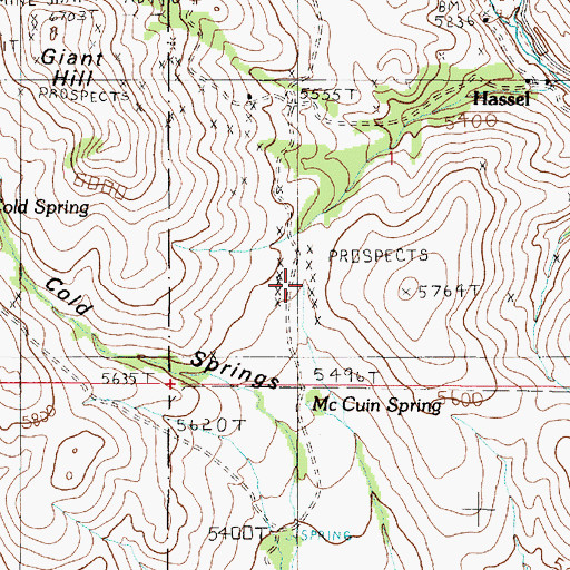 Topographic Map of McCuin Spring, MT