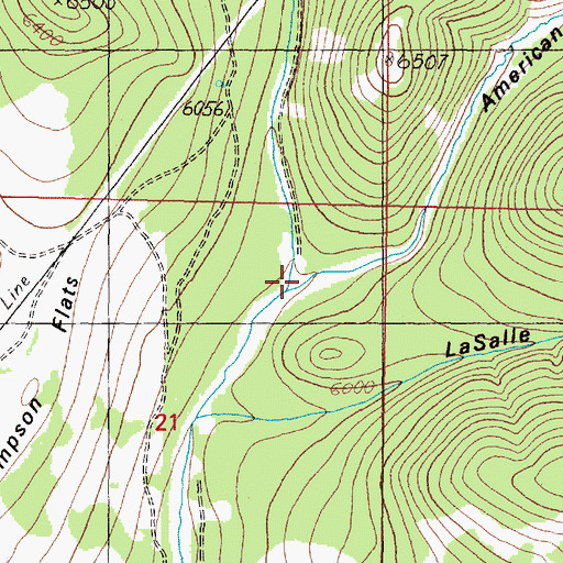 Topographic Map of Beaver Ponds, MT