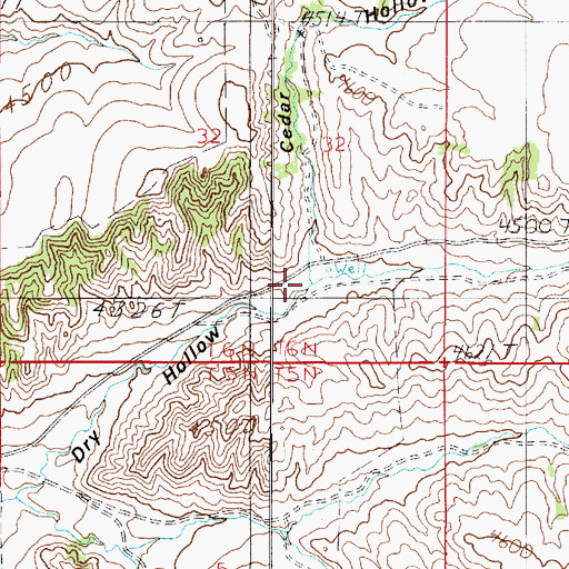 Topographic Map of Cedar Hollow, MT