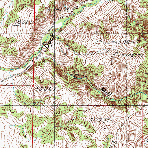 Topographic Map of Mill Gulch, MT