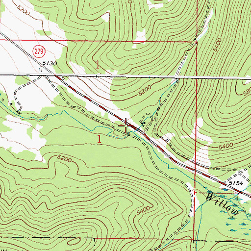 Topographic Map of Whiskey Gulch, MT