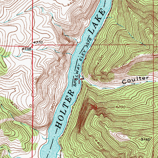 Topographic Map of Coulter Campground, MT