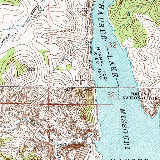 Topographic Map of Black Sandy Recreation Site, MT