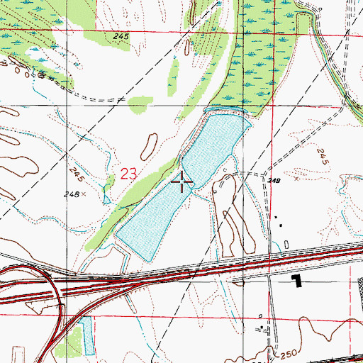 Topographic Map of Harris Lake, AR