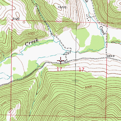 Topographic Map of Sanford School (historical), MT