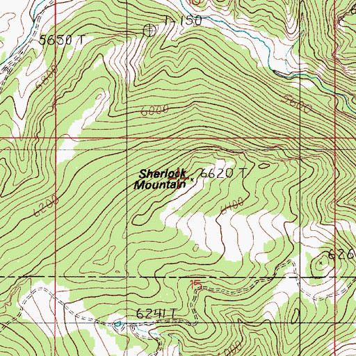 Topographic Map of Sherlock Mountain, MT